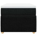 vidaXL Sommier à lattes de lit avec matelas Noir 100x200 cm Tissu