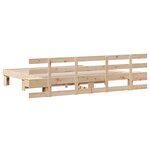 vidaXL Cadre de lit avec tiroir Marron 200 x 200 cm Bois massif en pin