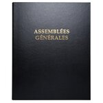 Reliure Registre 32x26cm 4 Anneaux Avec Recharge De 100 Feuillets - Assemblées Générales - Noir - Exacompta