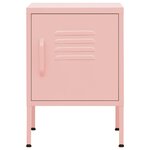 vidaXL Tables de chevet 2 Pièces Rose 35x35x51 cm Acier