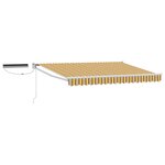 vidaXL Auvent rétractable électrique Jaune  Gris et Blanc 3 5 x 2 5 m