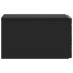 vidaXL Table d'appoint murale 2 Pièces Noir 34 5 x 33 x 20 cm