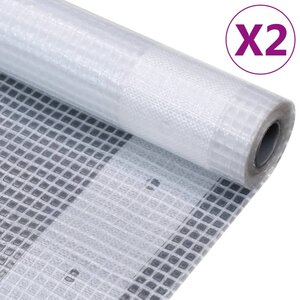 vidaXL Bâches Leno 2 Pièces 260 g/m² 2x2 m Blanc