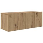 vidaXL Meuble TV mural 4 Pièces Chêne artisan 80 x 30 x 30 cm Moyen