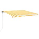 vidaXL Auvent rétractable automatique 450x350 cm Jaune et blanc