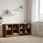 vidaXL Armoire de lit avec étagère 2 Pièces Bois ancien 66 x 33 x 48 cm
