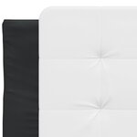 vidaXL Lit avec matelas noir et blanc 90x190 cm similicuir