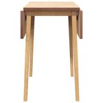 vidaXL Table à manger naturel bois massif et caoutchouc