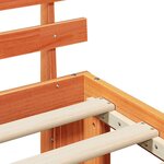 vidaXL Cadre de lit Marron 160 x 200 cm Bois de pin massif