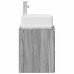 vidaXL Vanité de lavabo mural Sonoma gris 53 x 35 x 63 cm