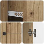 vidaXL Meuble TV Chêne artisanal 89 x 34 5 x 60 cm Bois d'ingénierie