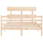 vidaXL Cadre de lit sans matelas 140x190 cm bois massif