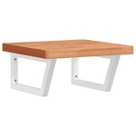 vidaXL Étagère de vasque murale acier et bois massif de hêtre