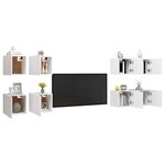 vidaXL Meubles TV muraux 8 Pièces Blanc 30 5x30x30 cm