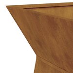 vidaXL Pots de jardin colonne 2 Pièces avec bol 35x35x73 cm en métal patiné.