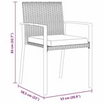 vidaXL Ensemble de salle à manger pour jardin 7 Pièces Gris Poly rotin