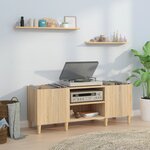 vidaXL Armoire à disques chêne sonoma 121x38x48 cm bois d'ingénierie