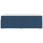 vidaXL Cadre de lit avec matelas Bleu 90 x 190 cm tissu