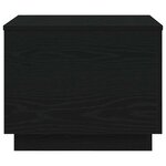 vidaXL Table basse avec lumières LED chêne noir 50x50x40 cm