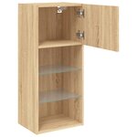 vidaXL Meubles TV avec lumières LED 2 Pièces chêne sonoma 40 5x30x90 cm