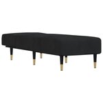 vidaXL Chaise longue noir velours