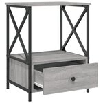 vidaXL Tables de chevet 2 Pièces sonoma gris 50x41x65 cm bois ingénierie