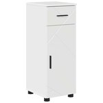 vidaXL Ensemble de mobilier de salle de bain 4 Pièces Blanc brillant