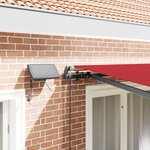 vidaXL Auvent Rétractable Rouge 350 x 250 cm tissu