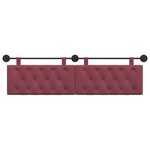 vidaXL Tête de lit suspendue Bordeaux Tissu