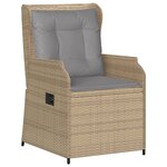 vidaXL Salon de jardin avec coussins 6 Pièces beige résine tressée