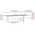 vidaXL Cadre de lit sans matelas blanc 75x190 cm bois d'ingénierie