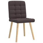 vidaXL Chaises à manger lot de 2 marron foncé tissu