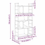 vidaXL Étagère Gris Sonoma 75 x 30 x 156 cm Bois d'ingénierie