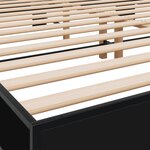 vidaXL Cadre de lit sans matelas noir 200x200 cm