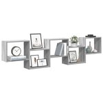 vidaXL Étagère cube murale 5 compartiments sonoma gris