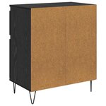 vidaXL Buffet Chêne noir 60 x 35 x 70 cm Bois d'ingénierie et fer