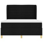 vidaXL Lit à ressorts avec matelas gris foncé 90x190 cm Noir tissu