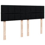 vidaXL Sommier à lattes de lit avec matelas Noir 140x190 cm Tissu