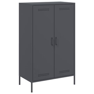 vidaXL Buffet haut anthracite 68x39x113 cm acier