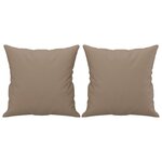 vidaXL Canapé 3 places avec oreillers cappuccino 180 cm similicuir