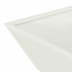 vidaXL Cache-pot de jardin Blanc 50 x 50 x 15 cm Acier laminé à froid