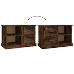 vidaXL Meuble TV chêne fumé 73x35 5x47 5 cm bois d'ingénierie