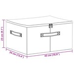 vidaXL Boîte de rangement 6 Pièces Gris 43 x 34 x 23 cm Tissu intissé