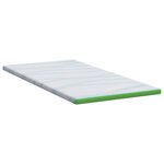 vidaXL Coussins de Matelas Blanc et vert 100 x 200 cm