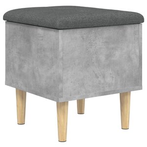vidaXL Banc de rangement gris béton 42x42x46 cm bois d'ingénierie