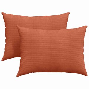 vidaXL Coussins de canapé 2 Pièces Rouge orange 70 x 50 cm