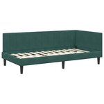 vidaXL Cadre de lit d'angle Vert foncé 100 x 200 cm Velours