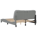 vidaXL Cadre de lit sans matelas Hvar gris clair 120x200 cm tissu
