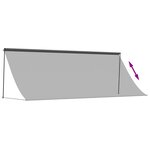 vidaXL Auvent rétractable anthracite 400x150 m tissu et acier