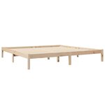 vidaXL Lit bibliothèque sans matelas 200x200 cm bois massif de pin